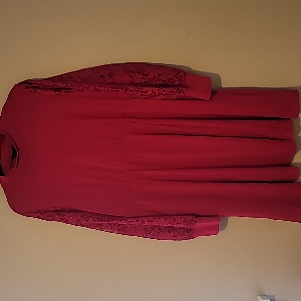 Jester Red Mock Neck Dress Size 2x